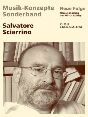 cover image of MUSIK-KONZEPTE Sonderband--Salvatore Sciarrino